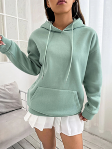 Sudadera con capucha estampada personalizada para mujer, venta al por mayor, conjuntos de suéter informal atlético para mujer, sudaderas y sudaderas con capucha de dos piezas para mujer - Product Image 4