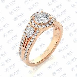 Anillo de moissanita Art Deco de corte brillante redondo TCW 1,00 para mujer, anillo de regalo de aniversario y cumpleaños para amor - Product Image 3
