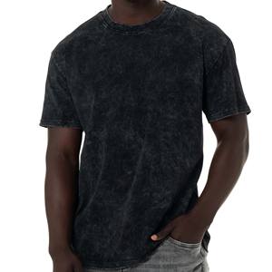 Streetwear personnalisé T-shirt vintage coupe ample en coton épais vierge pour hommes T-shirt lavé à l'acide surdimensionné avec épaules tombantes - Product Image 5