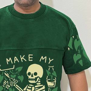 T-shirt de sport sans couture pour homme, coupe ample, col rond, logo sur le devant, respirant, séchage rapide, style hip-hop, course à pied - Product Image 4