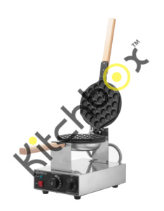 Kitchbox Industrial Commercial Stainless Steel Non-Stick Bubble <b>Waffle</b> <b>Maker</b> with <b>1</b>-5 Min Timer - Product Image 3