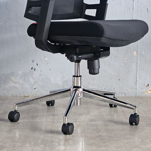 HOM1085-01 Chaise de bureau ergonomique pivotante avec dossier en maille et appui-tête, chaise de personnel minimaliste réglable pour la maison, le bureau ou l'atelier, en tissu durable avec mousse PU - Product Image 5