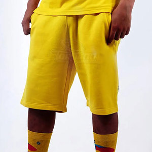 กางเกงขาสั้นขนแกะผ้าฝ้ายสีทึบย้อมธรรมดากางเกงขาสั้นขนแกะมาใหม่ออกแบบเองทํากางเกงขาสั้นผู้ชาย - Product Image 6