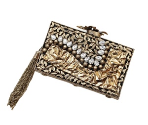 Pochette de soirée en résine à la mode unique pour femmes carré nacre avec motif de pierre élégant sac à main de fête de mariage pour dames - Product Image 1