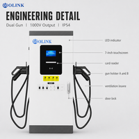 Station de recharge rapide universelle double CCS2 120 kW DC pour véhicules électriques européens BMW Mercedes Tesla VW ID, sur pied