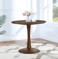 Ensemble table et chaises rondes en bois massif moderne pour usage commercial dans les hôtels et les cafés