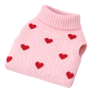 Suéter de Punto para Perro con Corazones, Cálido para Invierno, Suave, con Patrón de Amor, Ropa Cómoda para Perros - Product Image 6