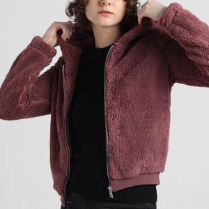 Veste polaire Sherpa Premium pour femmes Style imprimé respirant avec doublure chaude en nylon et poche Vente directe d'usine - Product Image 2