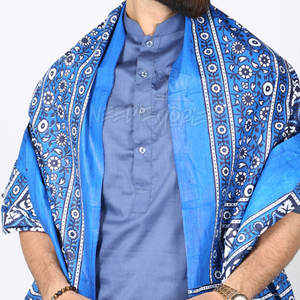 Bufanda Ajrak bordada a mano tradicional, tela de algodón suave, hermosa bufanda Ajrak para ropa de adulto - Product Image 4
