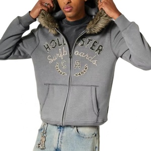 เสื้อคลุมฟลีซหนานุ่มสีชมพูสำหรับฤดูหนาว ผ้าฝ้ายผสมสแปนเด็กซ์  แบบสั้น พิมพ์โลโก้ตามสั่ง  สำหรับผู้หญิง  ทรงโอเวอร์ไซส์  ฮู้ดขนเฟอร์เทียมถอดได้  แบบซิป - Product Image 3