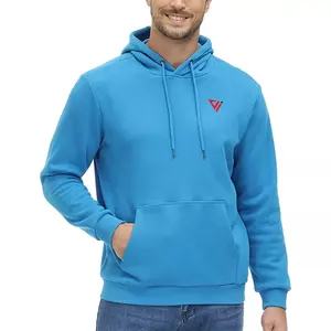 Mens Pullover Hoodie Sweatshirt Soft Fleece Lined Hoodies Athletic Hooded Sweatshirt with Kangaroo Pockets