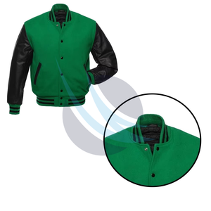 แจ็คเก็ตวาร์ซิตี้แฟชั่นใหม่สำหรับผู้ชาย แบบยูนิเซ็กซ์ สไตล์นักศึกษา  ออกแบบเองได้ แจ็คเก็ตหนังวาร์ซิตี้สำหรับใส่ลำลอง - Product Image 6