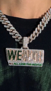 จี้พลอยเทียมคริสตัลชุบทอง18K สำหรับทุกเพศจี้ดีไซน์วินเทจได้รับการรับรองสไตล์ฮิปฮอป - Product Image 5