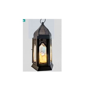 Handmade New Moroccan Black Metal <b>Glass</b> Hanging <b>Lantern</b> for Indoor and Outdoor Christmas and Wedding Decorations - Product Image 2