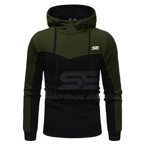 Venta al por mayor de chándal de invierno para hombre diseño único 100% algodón cuello con capucha de talla grande ropa de adulto con patrón sólido transpirable - Product Image 2