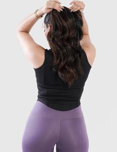 Chaleco sin mangas con cremallera a prueba de viento para mujer, ropa deportiva ligera, entrenamiento, gimnasio, Fitness, Yoga, Pilates, chaleco 100% poliéster - Product Image 4