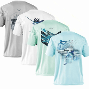 Customized Half Sleeve Upf 50+ Breathable <b>Moisture</b> <b>Wicking</b> Fishing T <b>Shirts</b> With Hoodies Outdoor Quick Dry Mahi fishing T <b>Shirt</b> - Product Image 6