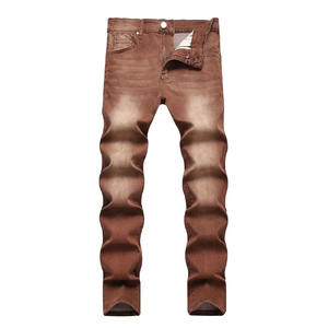 กางเกงยีนส์ของผู้ชายผ้านุ่มระบายอากาศได้ดีแห้งเร็วใส่สบายสำหรับใช้ในชีวิตประจำวันเอวสูงและพิมพ์ลาย - Product Image 5