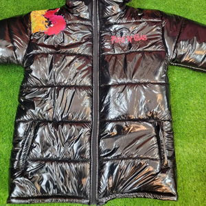 Chaqueta Acolchada de Lana Vintage Personalizable con Logotipo Bordado, Capucha y Patrón de Patchwork 3D, Servicio ODM OEM Disponible, Talla XS para Invierno - Product Image 1