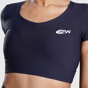 Camiseta Deportiva Corta para Mujer, Talla Grande, Transpirable, de Punto, Ropa de Fitness, Sin Mangas, para Yoga, Gimnasio y Entrenamiento - Product Image 6