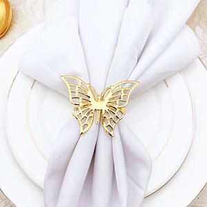 Hermosos Anillos de Servilleta de Metal con Diseño de ''MARIPOSA'' que Ayudan a Elevar las Comidas Casuales en Momentos Especiales, Novedad, Anillos Fantásticos - Product Image 4