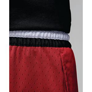 <b>Men's</b> 100% Polyester Mesh Gym <b>Shorts</b> Dry Comfortable <b>Red</b> Black Diamond Striped Knit Tape Elastic Waistband 6XL Size Anti-Wrinkle - Product Image 5