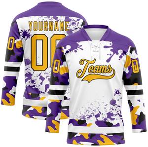 Personnalisez votre propre maillot de hockey avec col en dentelle, maillot de hockey sur glace avec col en dentelle pour hommes et femmes - Product Image 3