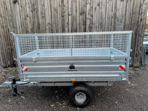 Three Way Tipping <b>Tractor</b> <b>Trailer</b> Agricultural 2-4 Wheel 3 Sides Farm Dump <b>Trailer</b> 1-10 Ton Hydraulic Motor High Productivity - Product Image 2