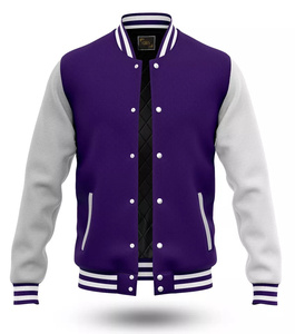 Vestes d'hiver de qualité supérieure OEM Letterman Puffer Jacket Fabricant Vente en gros Veste universitaire en laine pour hommes - Product Image 1