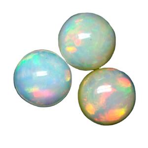 Súper fino de alta calidad 100% fuego Natural ópalo etíope forma redonda cabujón suelto calibrado tamaño piedras preciosas a un precio asequible - Product Image 1
