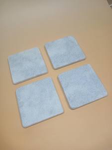 Ensemble de 4 sous-verres en marbre travertin naturel, sous-verres en pierre, décoration de table minimaliste moderne - Product Image 4