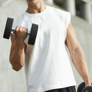 <b>Men's</b> Cotton Plain Tank Tops Breathable Fitness Gym <b>Vest</b> with Custom Logo Fashionable Workout Running Gear - Product Image 6