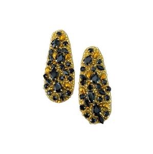 Parches de calidad estándar, parches de accesorios de ropa con cuentas de piedra de Color negro y dorado para ropa ocasional, parches de moda - Product Image 1