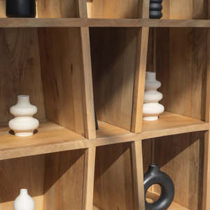 Nismaaya Crescent Arc Wooden Bookshelf with Open Design Solid <b>Wood</b> <b>Shelf</b> for Displaying Books, Decor, and Collectibles - Product Image 5