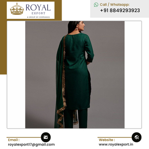 ชุดปักลายผ้าเรยอนผ้าเรยอนสำหรับผู้หญิงดีไซน์แฟชั่นหรูหรามีสไตล์ - Product Image 6