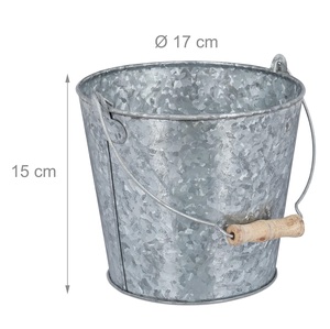 Royal Galvanized Metal Pail Buckets with Wood Handle for Home & Garden <b>Decor</b> Flower Planters Multi purpose Pail Bucket - Product Image 5