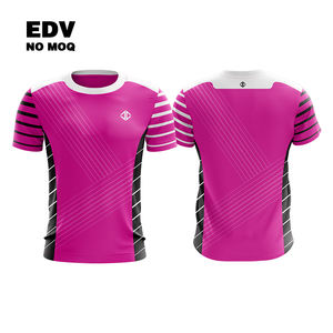 Camiseta transpirable personalizable para deportes al aire libre Patrón 3D y diseño sin cuello con estampado de logotipo - Product Image 4