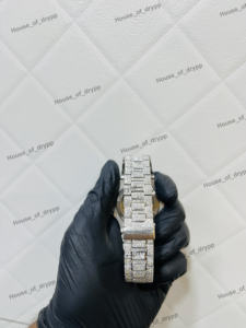 Montre de luxe en acier inoxydable avec diamants de laboratoire, style hip-hop, pour homme, idéale pour les soirées, cadeau pour homme - Product Image 3