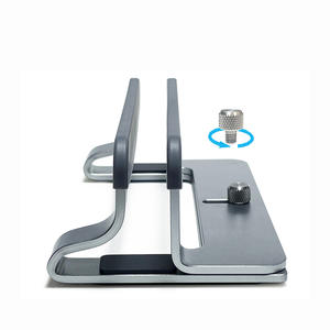 Digimore Réglable Premium Aluminium Vertical Stand Holder Dock Capuchons de Protection Couleur Argent Compatible pour MacBook Tablet PC - Product Image 3