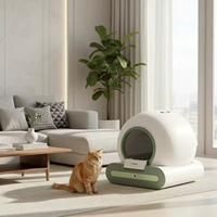 Litière pour chat autonettoyante en plastique Sudex CA230, grande capacité 65L, contrôle par application tactile, capteur infrarouge, anti-pincement, anti-odeur, bio