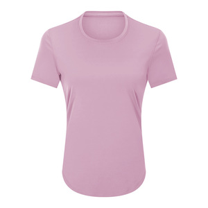 Ropa de gimnasio transpirable de manga corta personalizada para mujer, camisetas de entrenamiento para correr y Yoga, camisetas deportivas para Fitness - Product Image 2
