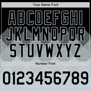 Venta al por mayor de alta calidad negro y plata 3D patrón de diseño gradiente formas cuadradas adultos auténticos y jóvenes jersey de béisbol - Product Image 5