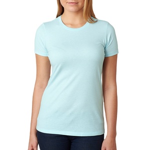 Camiseta lisa de manga corta de algodón 100% con nuevo diseño minimalista al por mayor para fabricante de mujer de Bangladesh Factory - Product Image 1