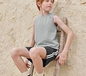 Cuello redondo Slim Fit sin mangas 100% algodón hecho camiseta sin mangas músculos Fit camisa chaleco camisetas transpirables al por mayor camiseta sin mangas al por mayor - Product Image 4