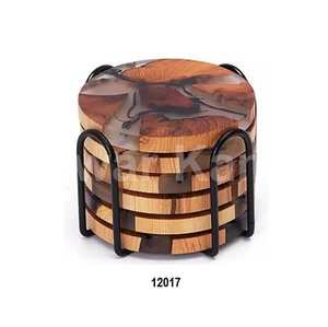 Vente chaude 2023 cuivre d'origine Ensemble de 4 pièces Forme carrée Sous-verre en cuivre martelé - Product Image 4