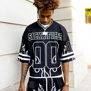 Shorts et T-shirts décontractés d'été personnalisés pour hommes, style streetwear, et ensemble de shorts en maille imprimée tendance pour hommes - Product Image 6