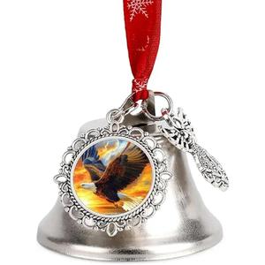 Ornement de cloche de noël en métal Vintage de luxe pour la décoration de fête de vacances cloche de noël artisanale artistique de qualité supérieure - Product Image 6