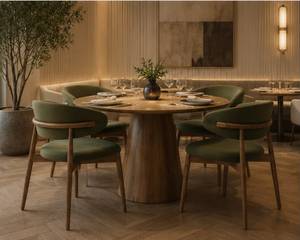 Tables et chaises de restaurant modernes en bois personnalisées, directement de l'usine, pour usage extérieur, hôtels, mobilier de restauration commercial, Istanbul, Turquie - Product Image 3