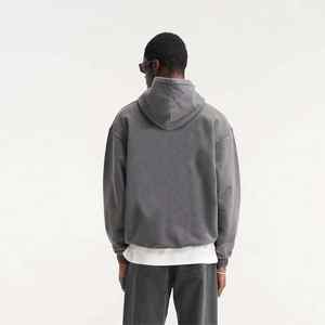 เสื้อมีฮู้ดซิปรูดซิปคู่สำหรับผู้ชายเป็นมิตรกับสิ่งแวดล้อมกำหนดได้เอง350 400 450แกรม100% ธรรมดาผ้าฝ้ายเฮฟวี่เวทมีฮู้ดซิปรูดเต็มรูปแบบเป็นมิตรกับสิ่งแวดล้อม - Product Image 6