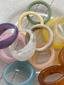 Brazaletes de resina pura hechos a mano para niñas, brazalete estilo Ángel para fiestas, bodas y patrón de modelo de Acción de Gracias - Product Image 3